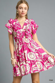 Ruffle floral dress