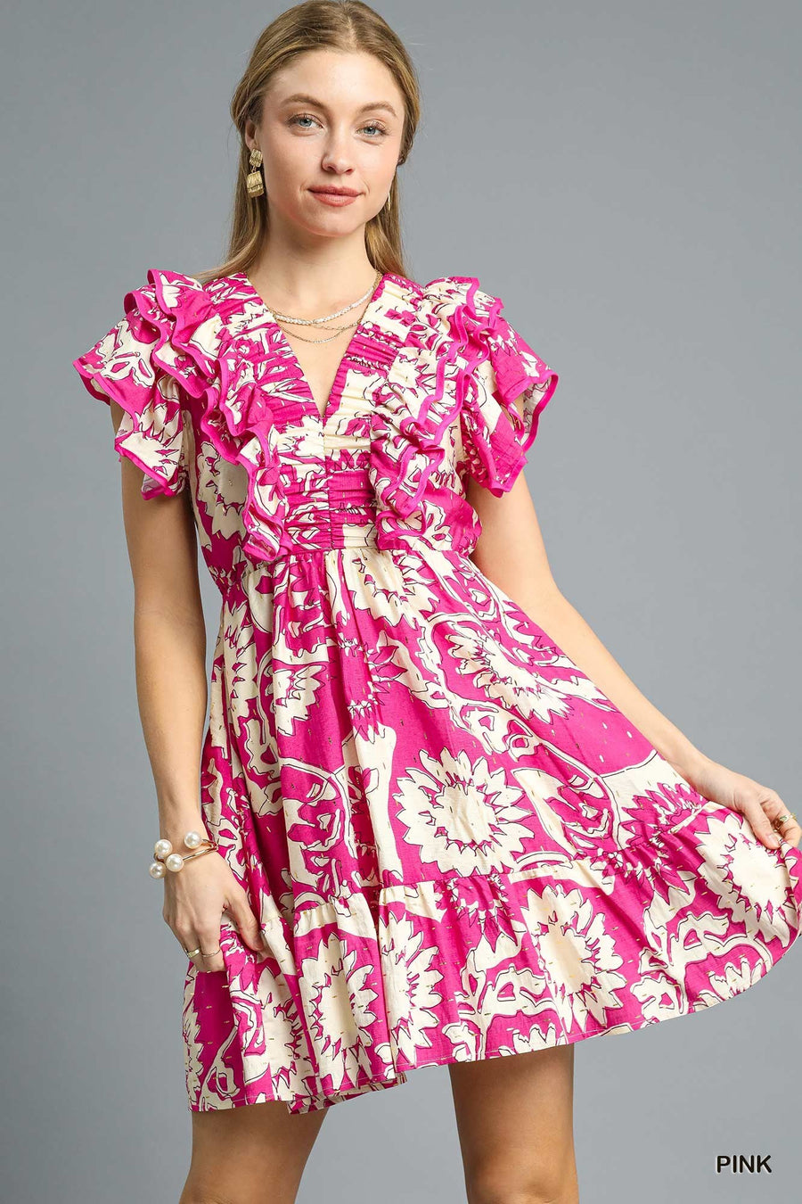 Ruffle floral dress