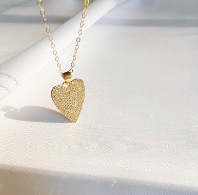 One Love Heart Cz Gold Filled