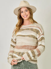 Color Block Striped Sweater