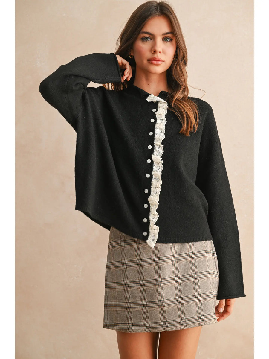 Lace Button Cardigan