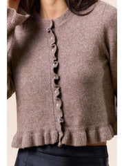 Ruffle Trimmed Cardigan