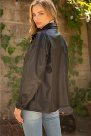 Vegan Leather Shacket