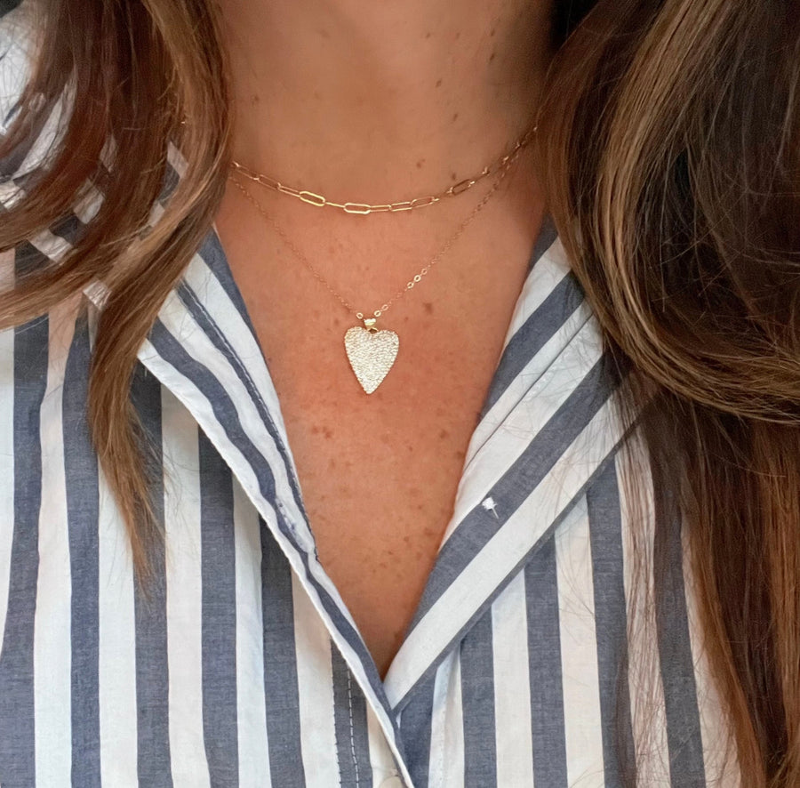 One Love Heart Cz Gold Filled