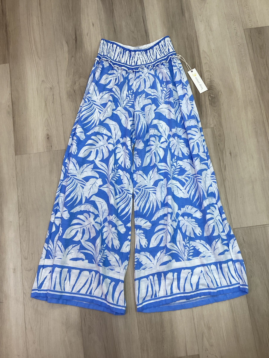 Summer palm wide leg pant