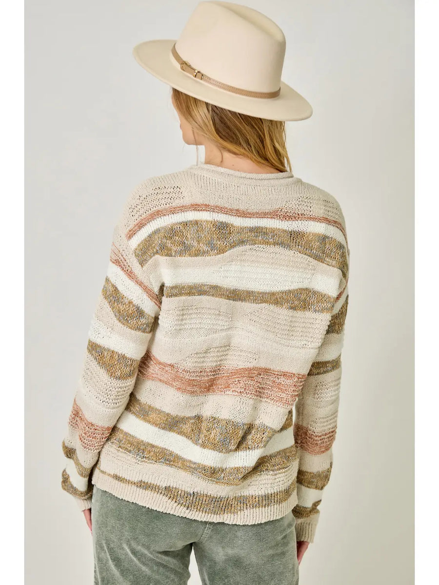 Color Block Striped Sweater
