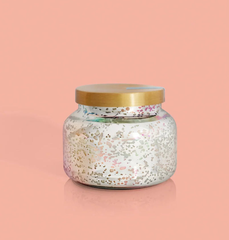 Capri Volcano Mercury Iridescent Jar 19 oz