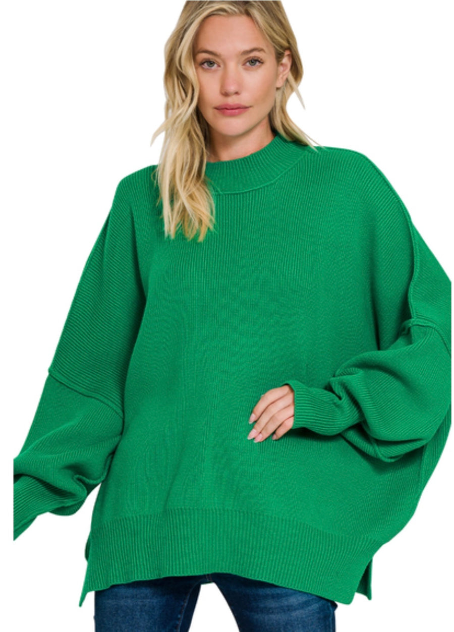 Ribbed Mockneck Sweater