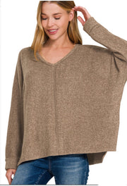 Brushed V-Neck Sweater