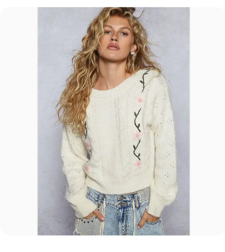 Embroidered Sweater