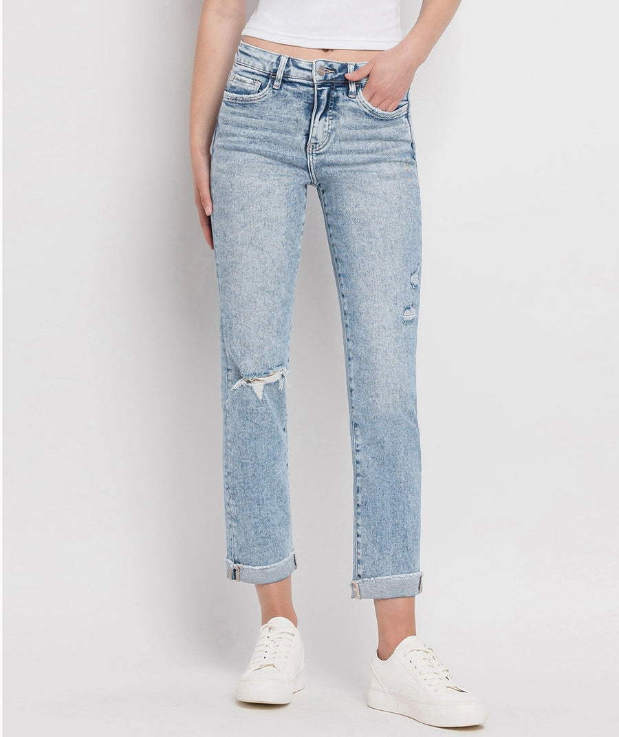 Lovervet HW cuffed slim straight