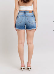 Judy Blue HW Vintage Frayed Hem Shorts