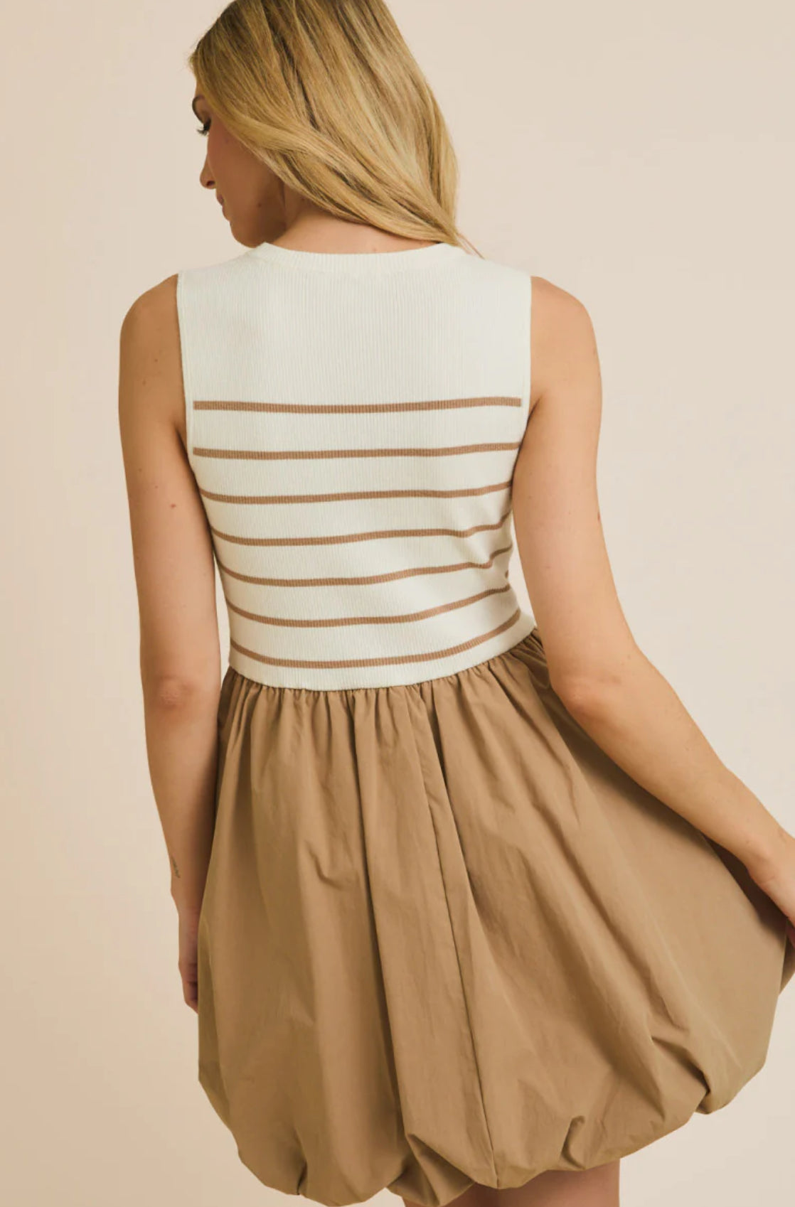 Striped Knit Bubble Dress