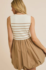 Striped Knit Bubble Dress
