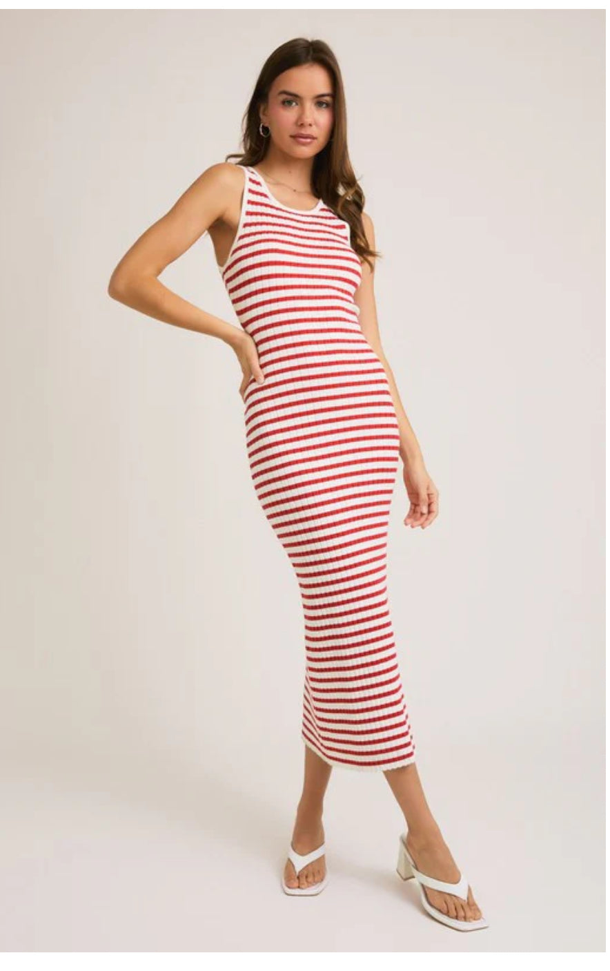 Striped Sweater Midi