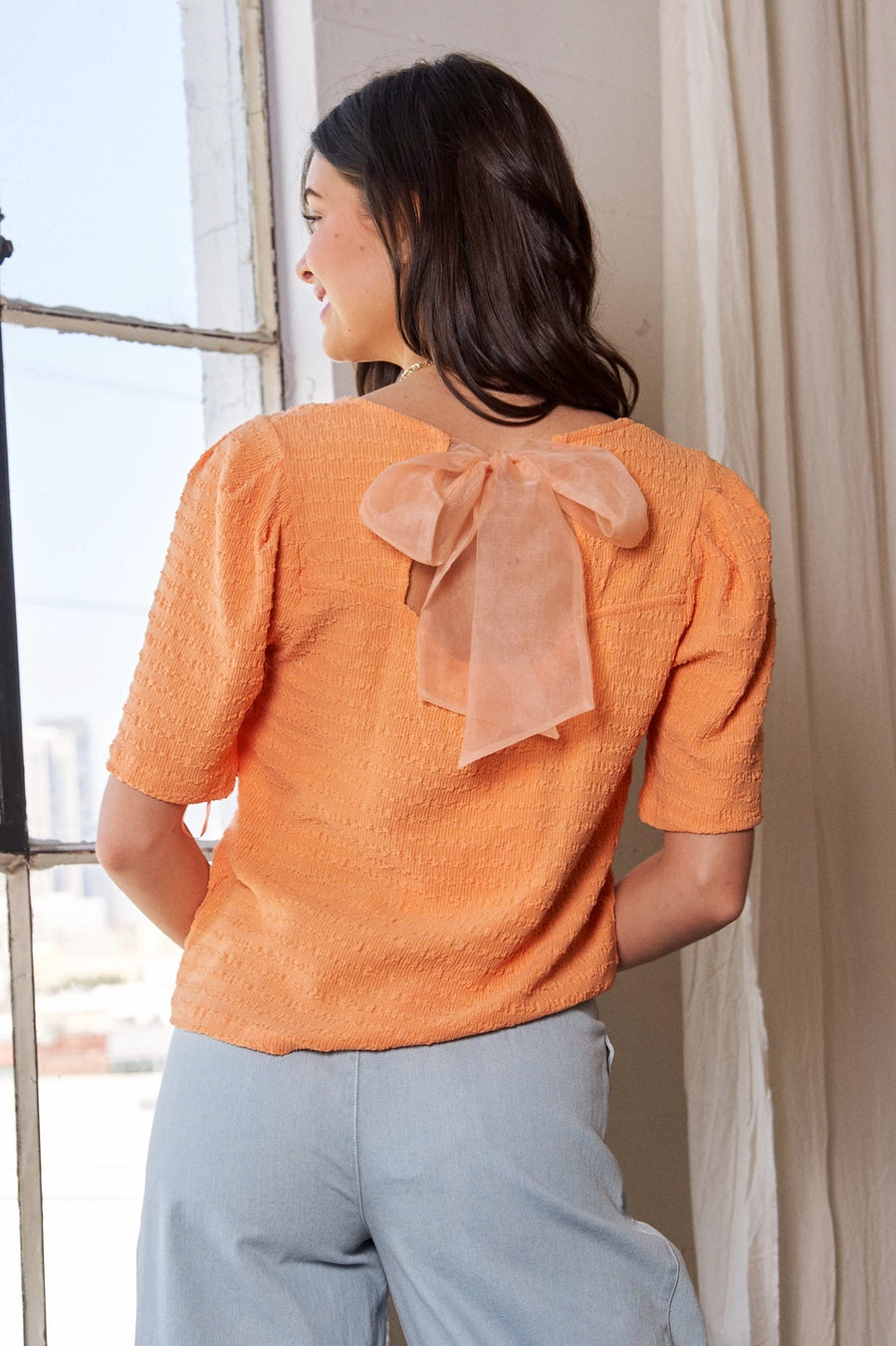 Textured Bow Top