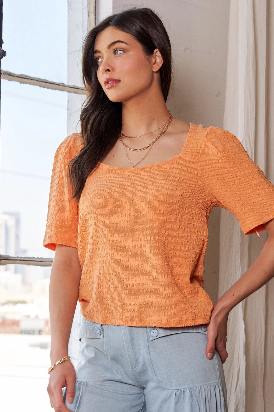 Textured Bow Top