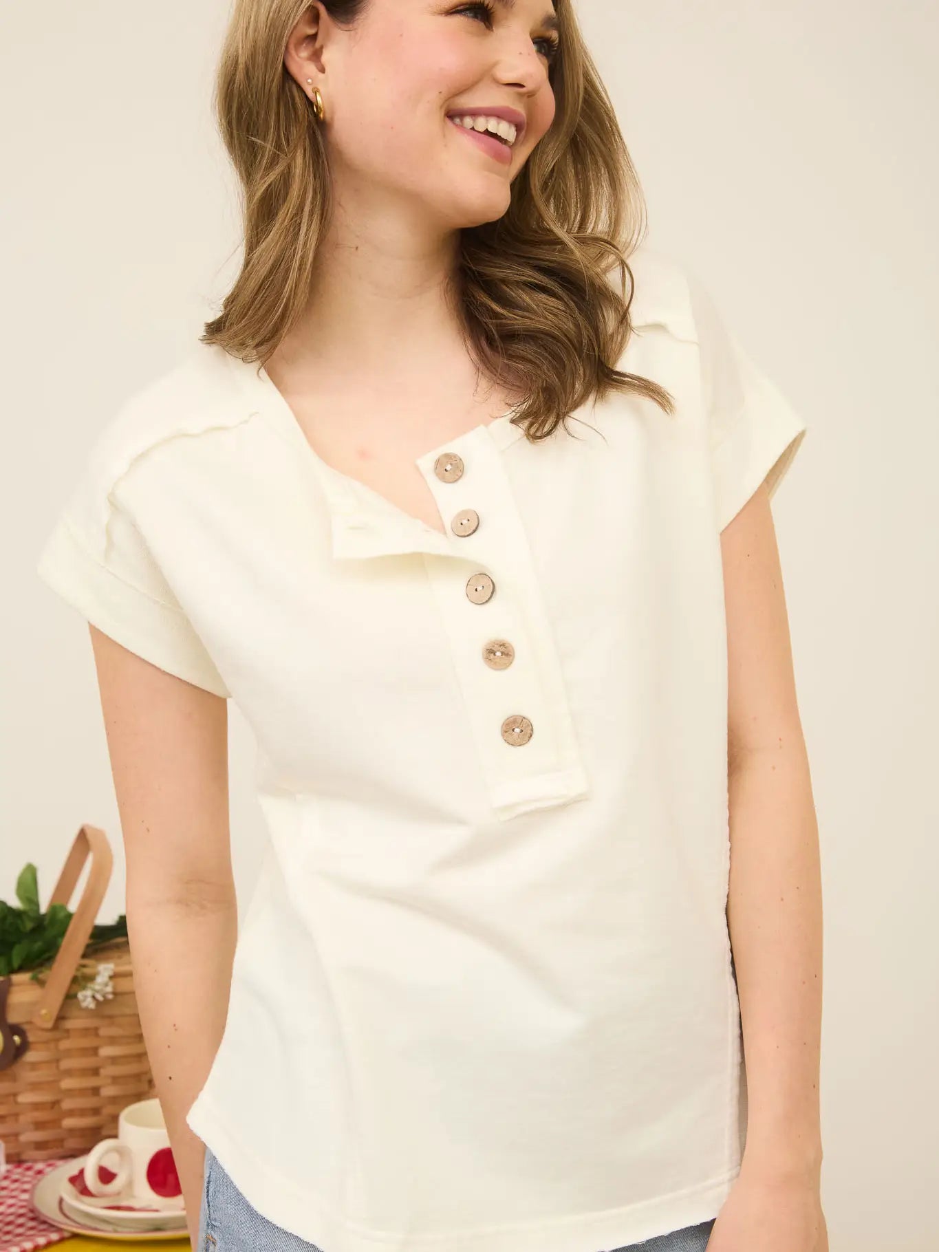 Button Henley Tee