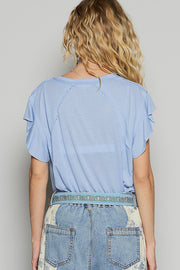 V-neck Flutter Tee