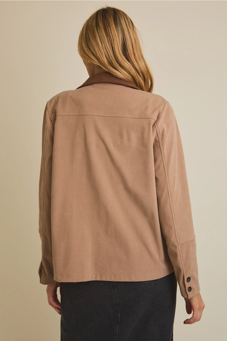 Contrast Collar Jacket