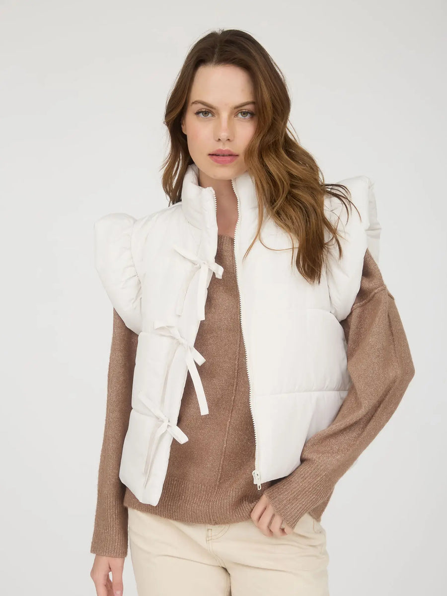 Ribbon Puffer Vest