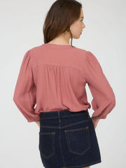 Double Ribbon Pleated Top