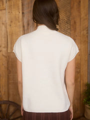 Mock Neck Sleeveless Sweater