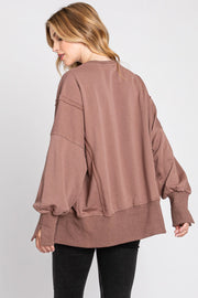 Side-Slit Crewneck