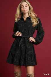 Printed Tie Waist Dress