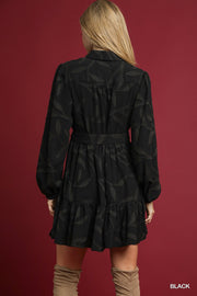 Printed Tie Waist Dress