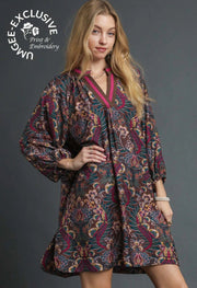 Floral Damask Dress