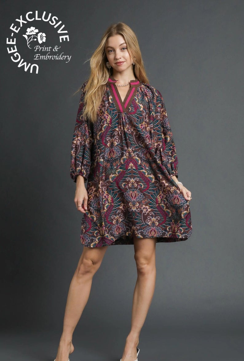 Floral Damask Dress